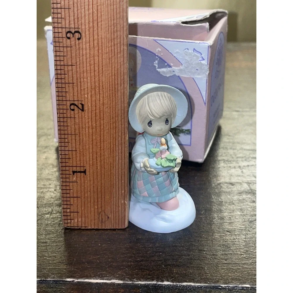 Enesco Precious Moments December Girl With Candle Figurine 1989 Samuel J Butcher